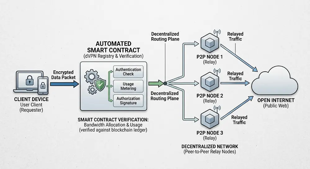 Decentralized VPNs Tested 2026 smart contract bandwidth verification mapping